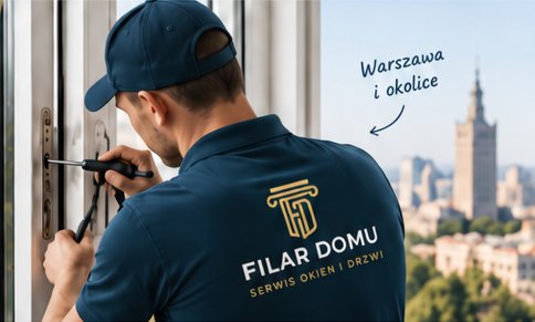 Mistrz Filar Domu reguluje okucie okna